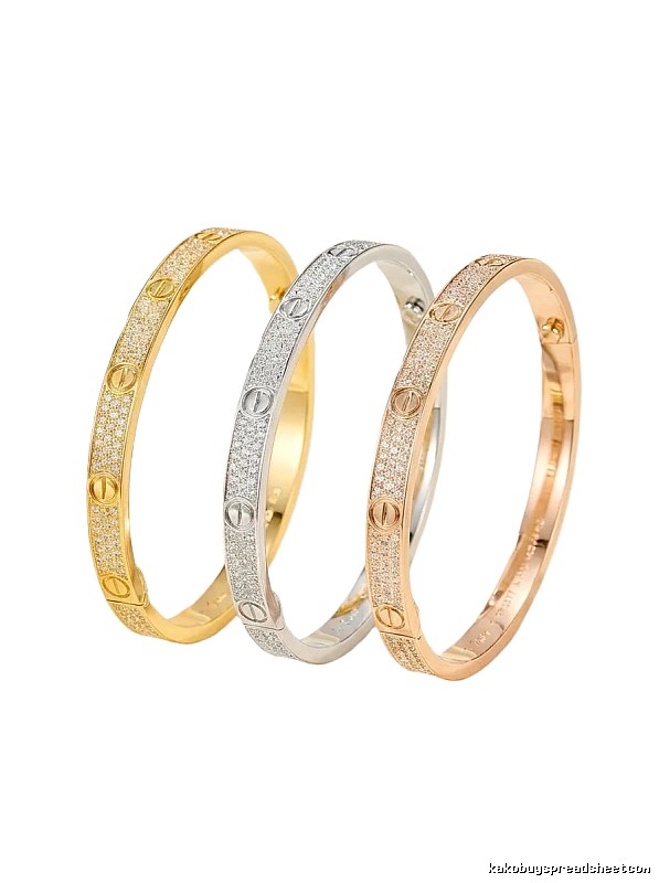Cartier Love Series Luxurious Three-Color Bracelet