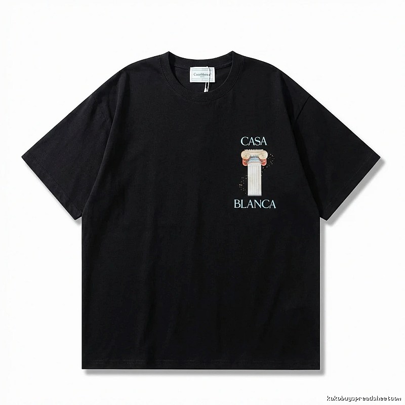 Casablanca Print Retro Black T-shirt