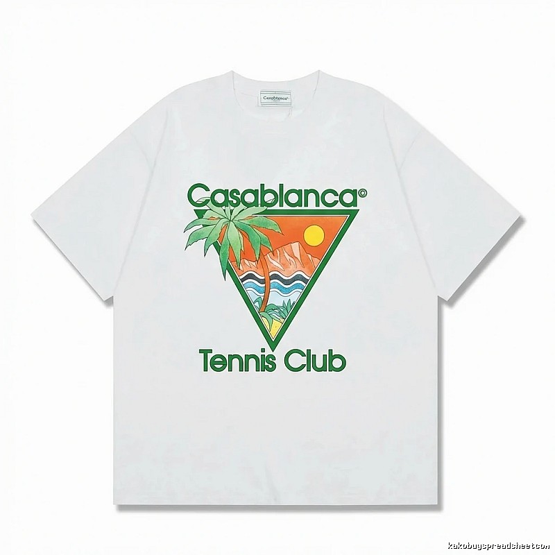 Casablanca Printed Casual White T-shirt