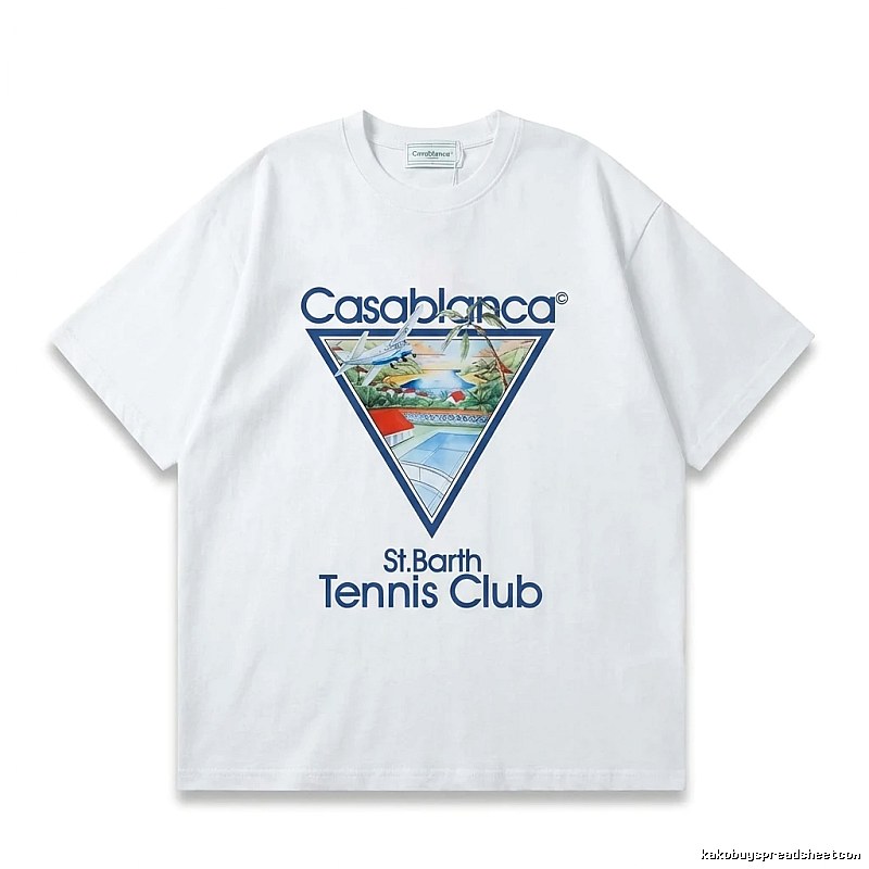 Casablanca Printed Casual White T-shirt