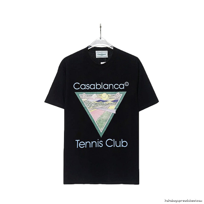 Casablanca Printed Trendy Black T-shirt