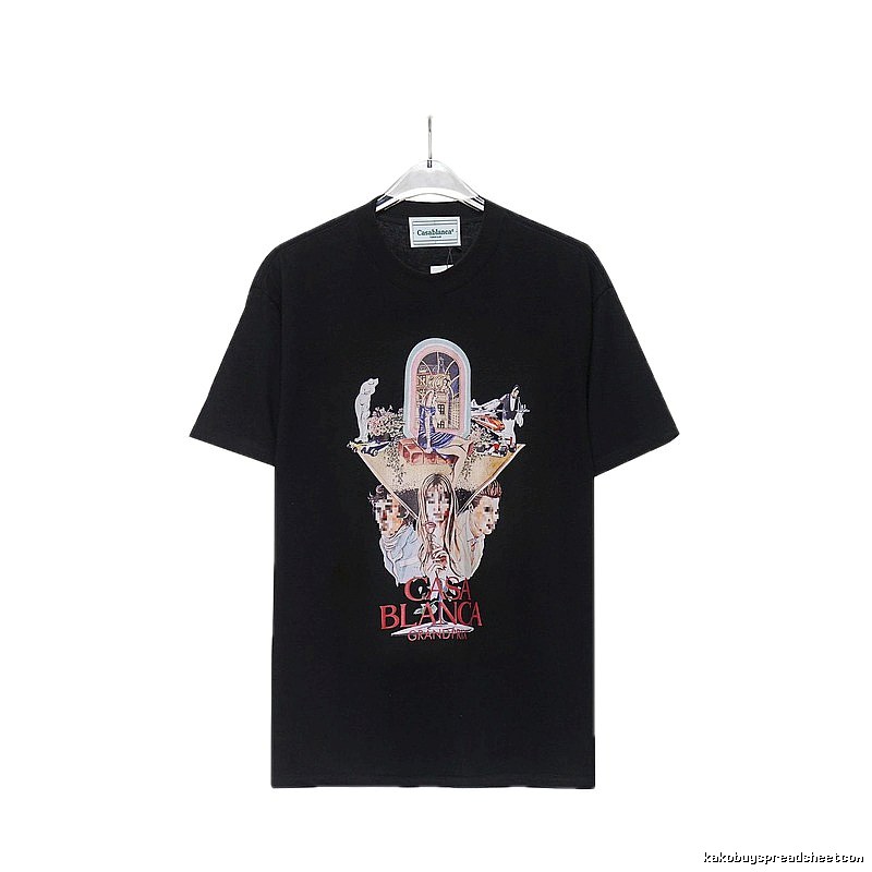 Casablanca Printed Trendy Black T-shirt