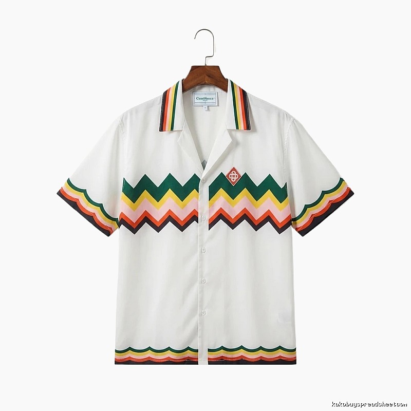 Casablanca retro-style colorful striped shirt