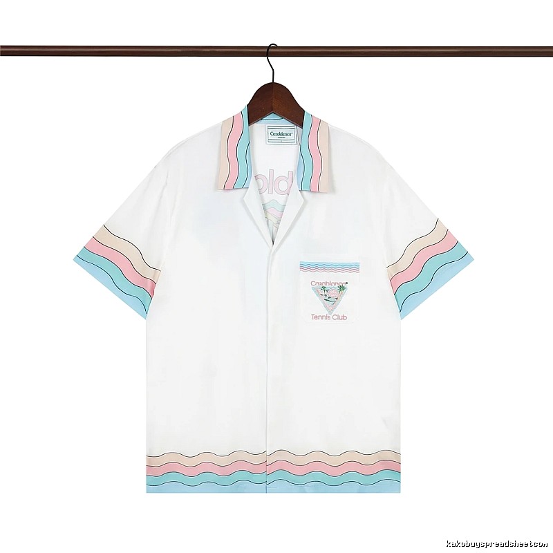 Casablanca stripe retro-style white shirt