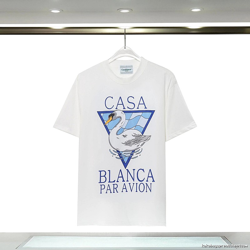 Casablanca Swan Print White T-shirt