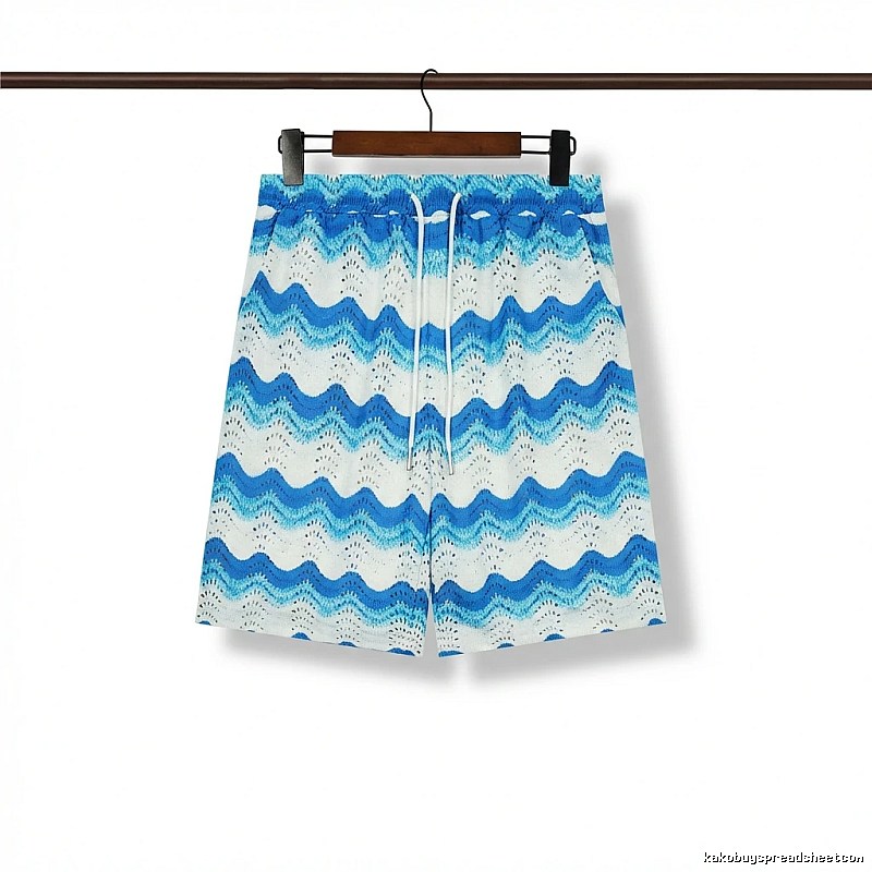 Casablanca Wave Style Blue and White Shorts