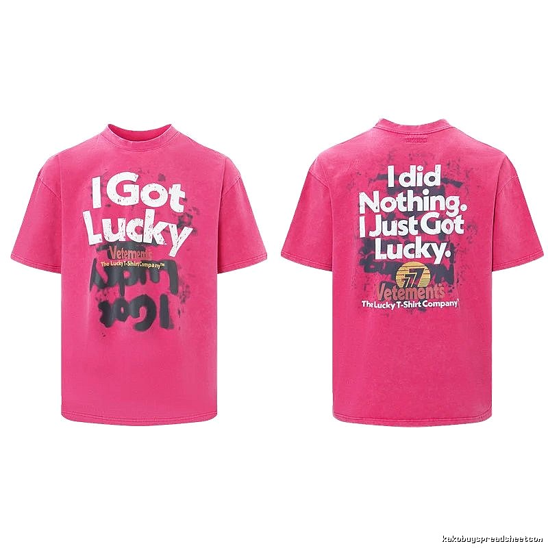 Casual Statement graphic T-shirt Black Colorful Lucky for Streetwear Looks