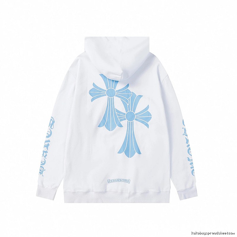 Chrome Hearts 2088-15 White Cross Graphic Hoodie Travel Styling