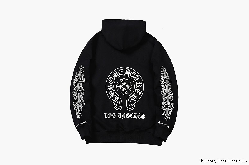 Chrome Hearts 2088-26 Black Cross Graphic Hoodie Streetwear Look