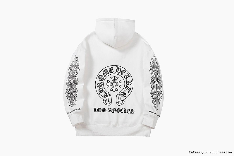 Chrome Hearts 2088-26 White Cross Graphic Hoodie Weekend Wear