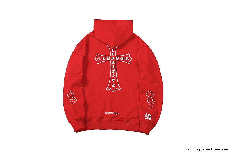 Chrome Hearts 2088-81 Red Cross Graphic Hoodie Modern Fit