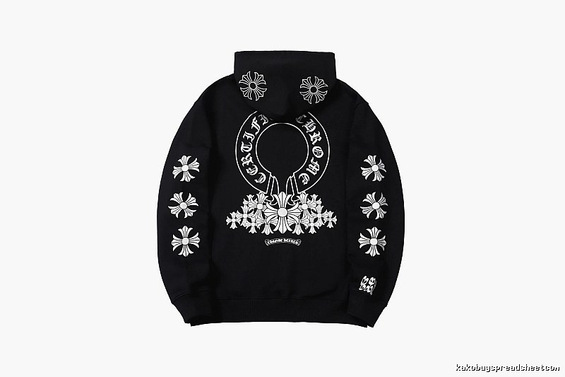 Chrome Hearts 2088-82 Black Cross Graphic Hoodie Match Day