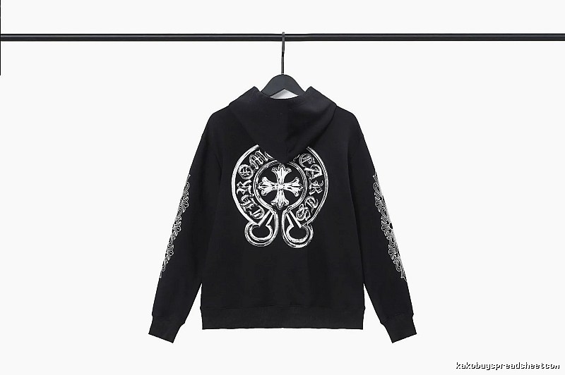 Chrome Hearts 2089-53 Black Cross Graphic Hoodie Minimal Look