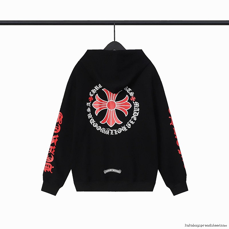 Chrome Hearts 2089-62 Black Cross Graphic Hoodie Soft Neutral