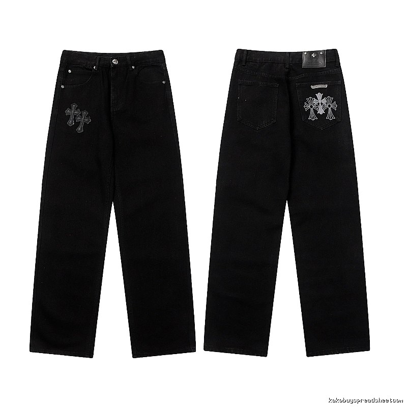 Chrome Hearts Classic Graphic jeans Light Denim Jeans with Travel-Friendly Style