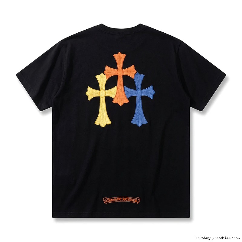 Chrome Hearts Colorful Cross Short-sleeve Shirt