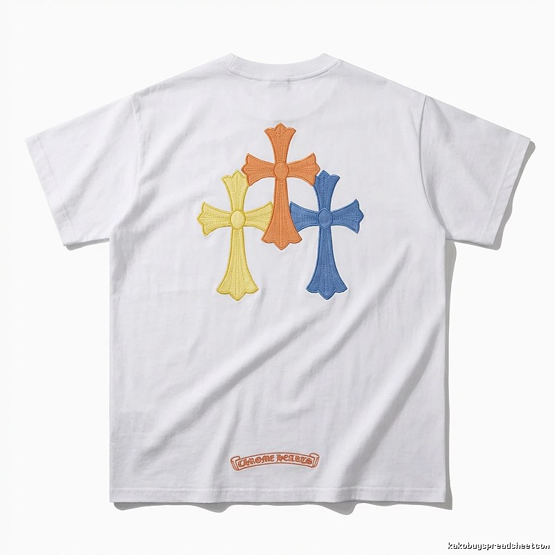 Chrome Hearts Colorful Cross White T-shirt