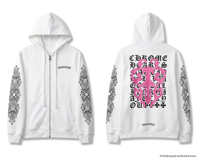 Chrome Hearts Cross Flower Trendy and Cool Style White Sweatshirt