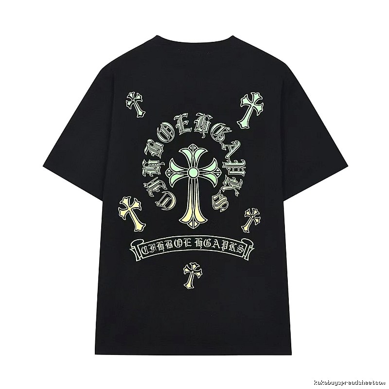 Chrome Hearts Cross Print Gothic Black Short-sleeve T-shirt