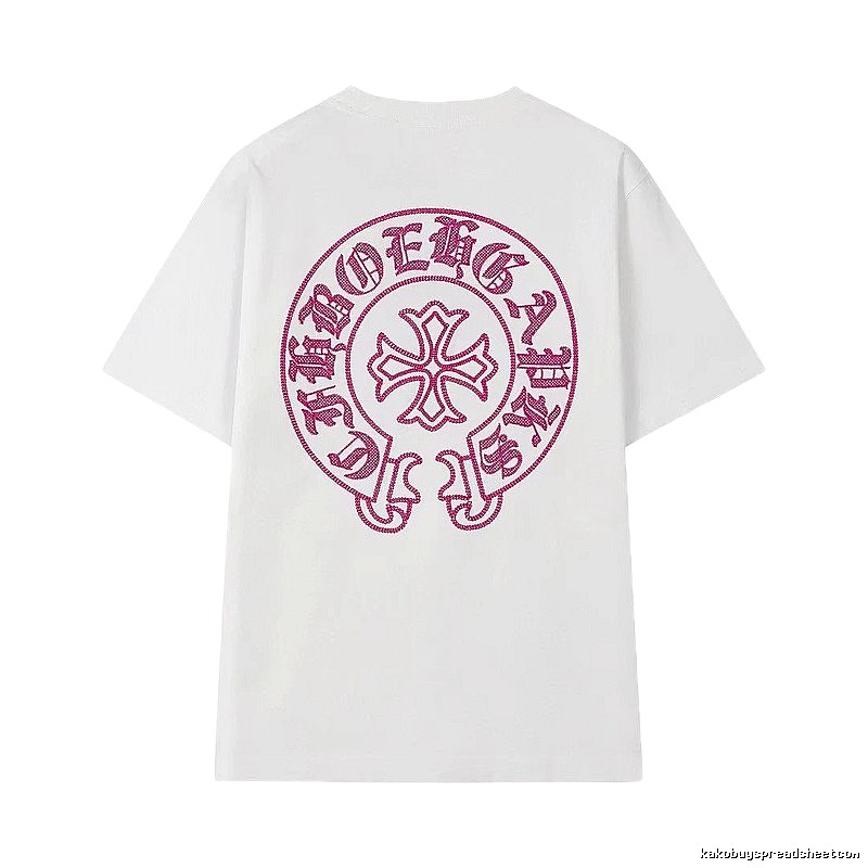 Chrome Hearts Cross Print Street Style White T-Shirt