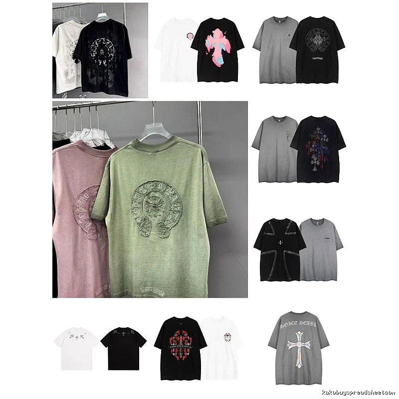 Chrome Hearts Cross Street Style Multi-color Short-sleeve T-shirt