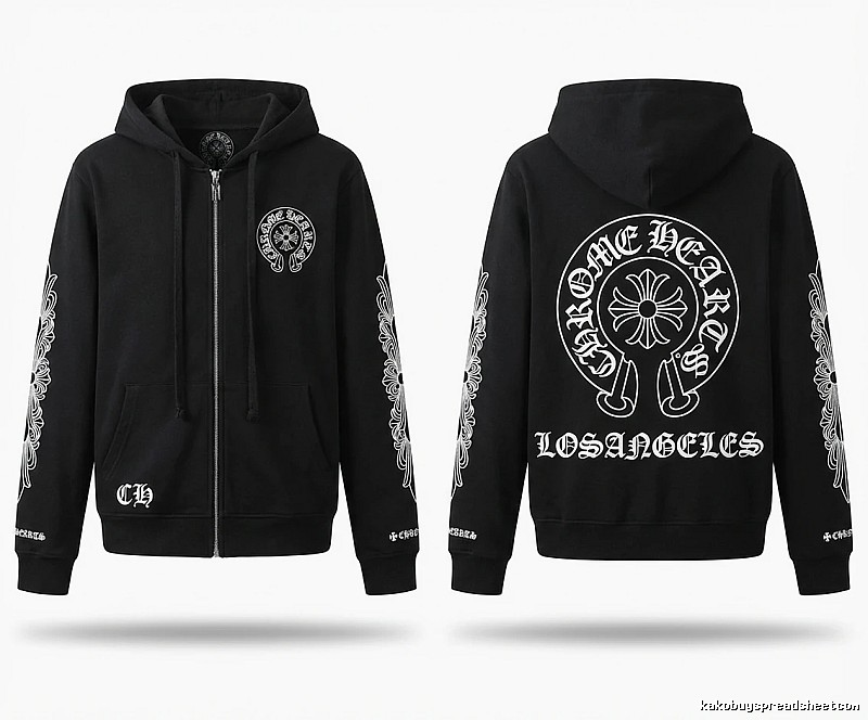 Chrome Hearts dark style black cardigan