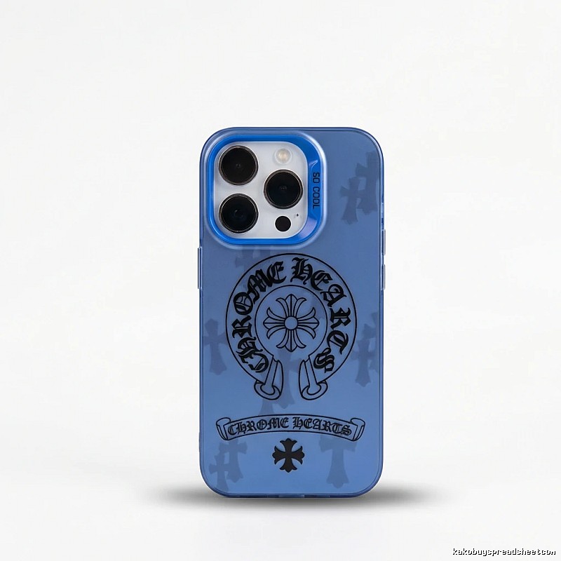 Chrome Hearts Dark Style iPhone Blue Case