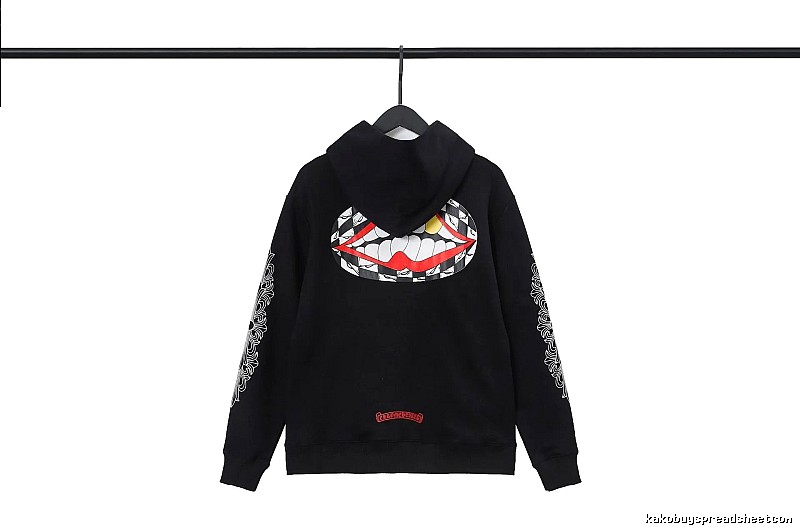Chrome Hearts Easy Match Cross graphic hoodie Black Blue Cross for Leisure Wear