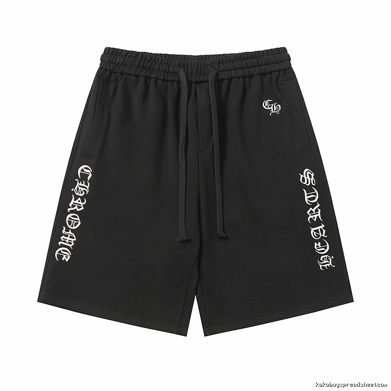 Chrome Hearts Gothic Style Black Shorts