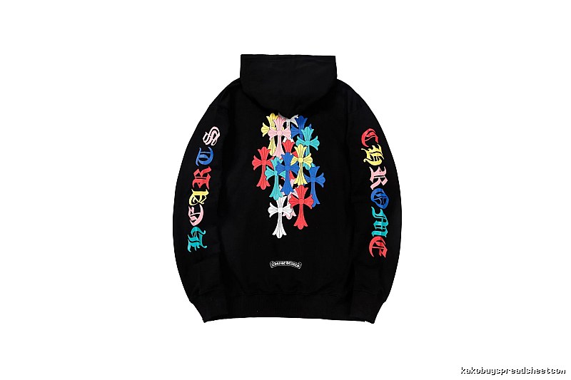 Chrome Hearts Lightweight Cross graphic hoodie Black Blue Cross for Trend Styling