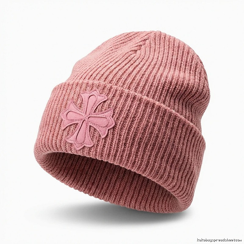 Chrome Hearts Pink Trendy and Cool Knitted Hat