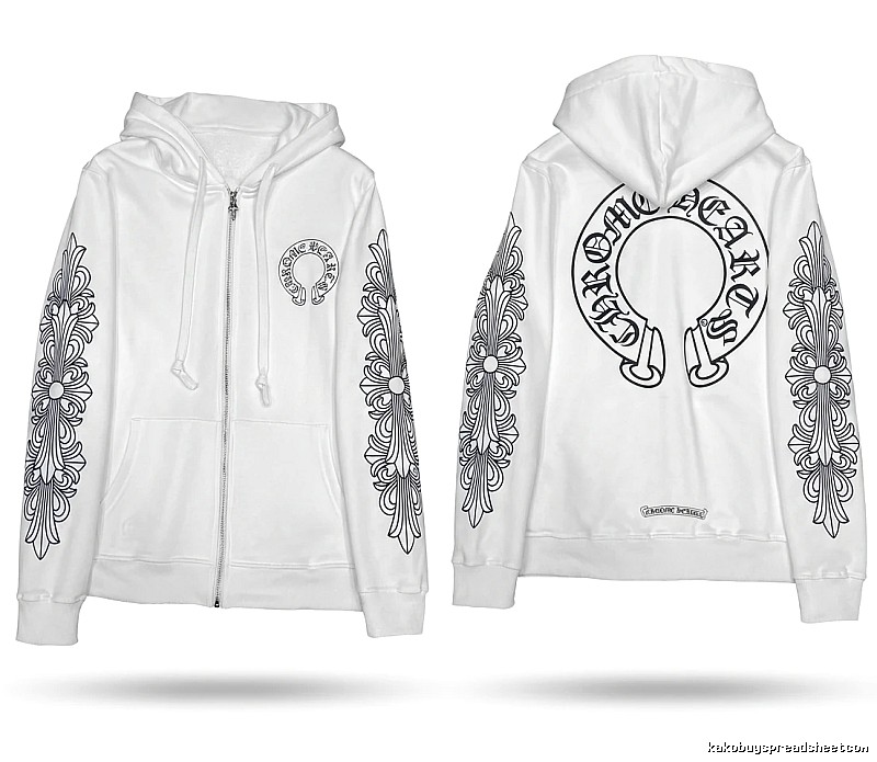 Chrome Hearts Printed Trendy and Cool Style White Hoodie