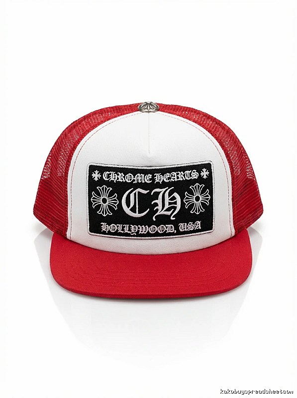 Chrome Hearts Retro Red and White Hat