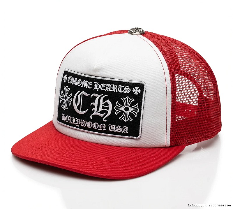 Chrome Hearts Retro Red and White Hat