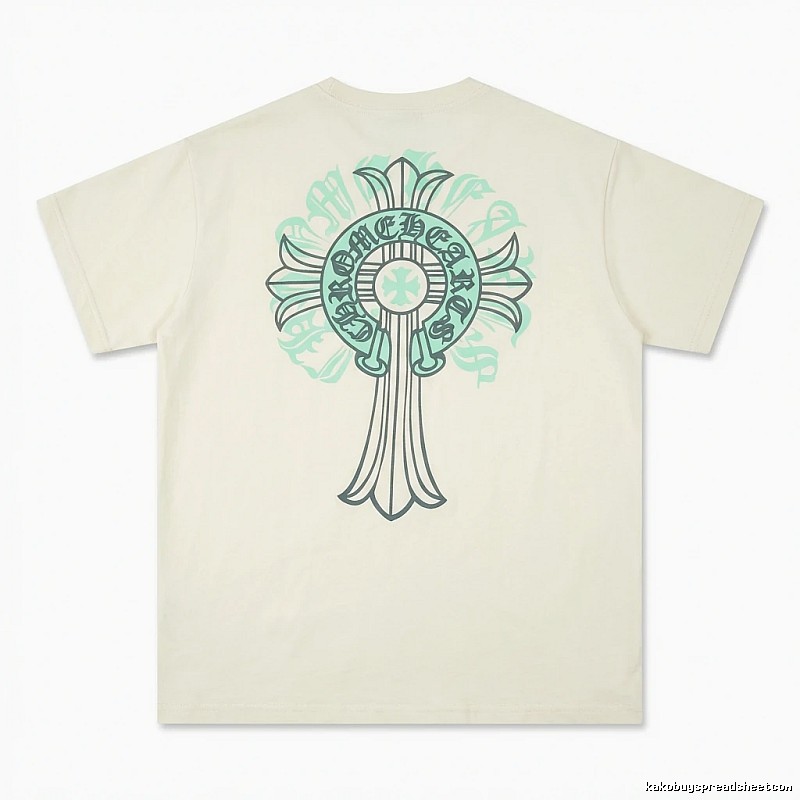 Chrome Hearts retro-style beige T-shirt