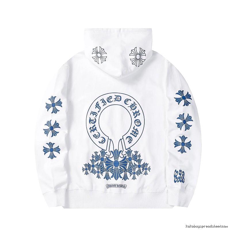 Chrome Hearts Sport Cross graphic hoodie Black Blue Cross for Collection Drops