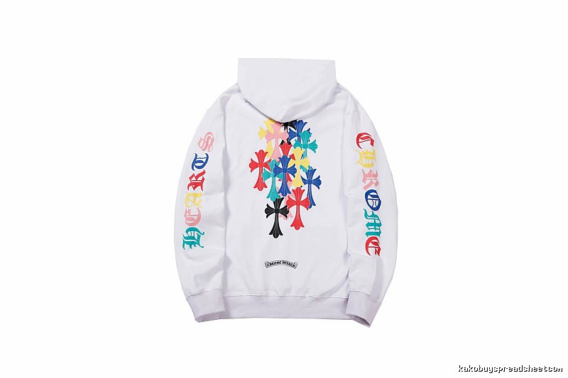 Chrome Hearts Streetwear Cross graphic hoodie Black Blue Cross with Logo Accent