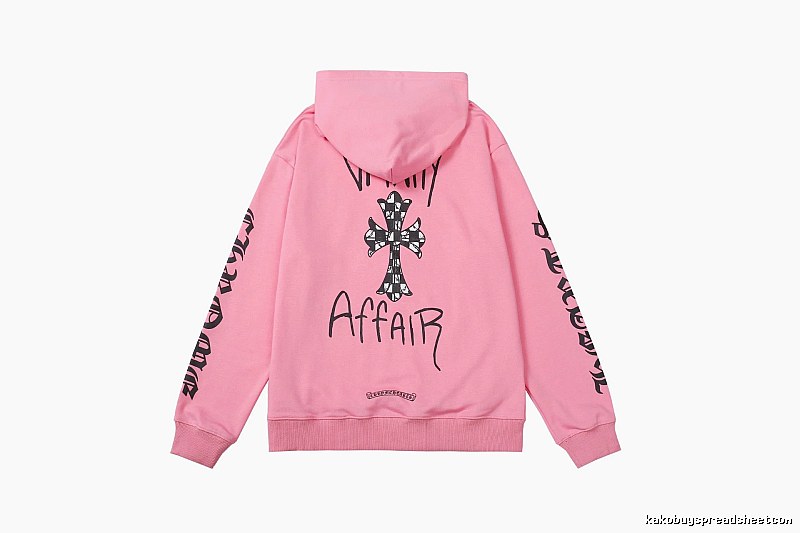 Chrome Hearts Streetwear Cross graphic hoodie Black Blue Cross with Practical Shape