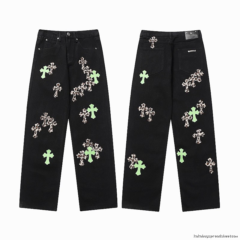 Chrome Hearts Summer Graphic jeans Light Denim Jeans with Bold Graphic