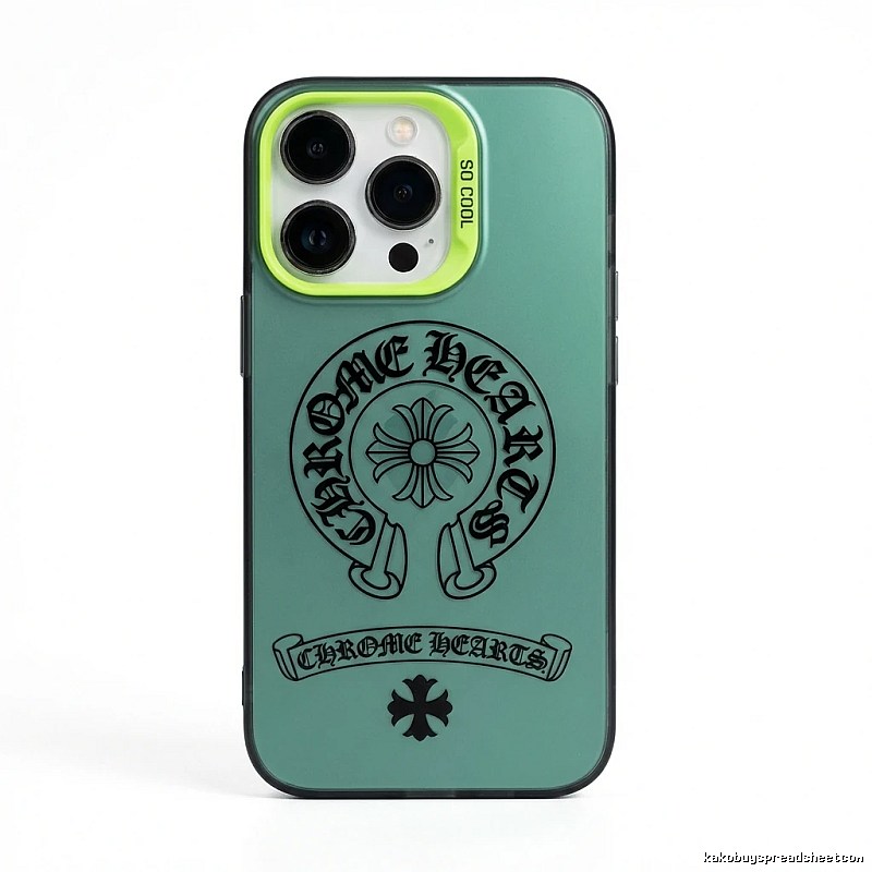 Chrome Hearts trendy and cool style light green iPhone case