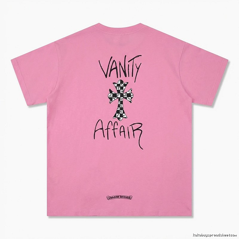 Chrome Hearts Trendy and Cool Style Pink T-shirt