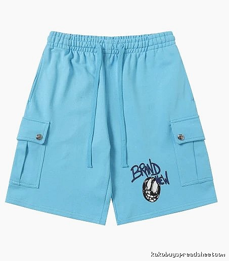 Chrome Hearts Trendy Cool Style Light Blue Shorts