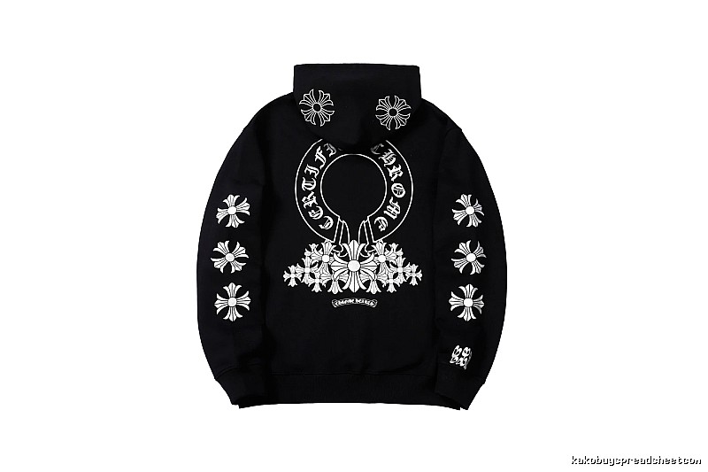 Chrome Hearts Urban Cross graphic hoodie Black Blue Cross with Statement Pattern