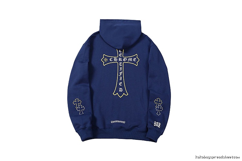 Chrome Hearts Weekend Cross graphic hoodie Black Blue Cross for Seasonal Looks