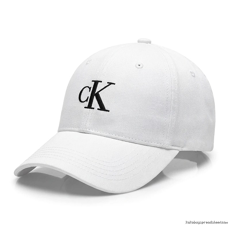 CK fashion brand simple style white hat