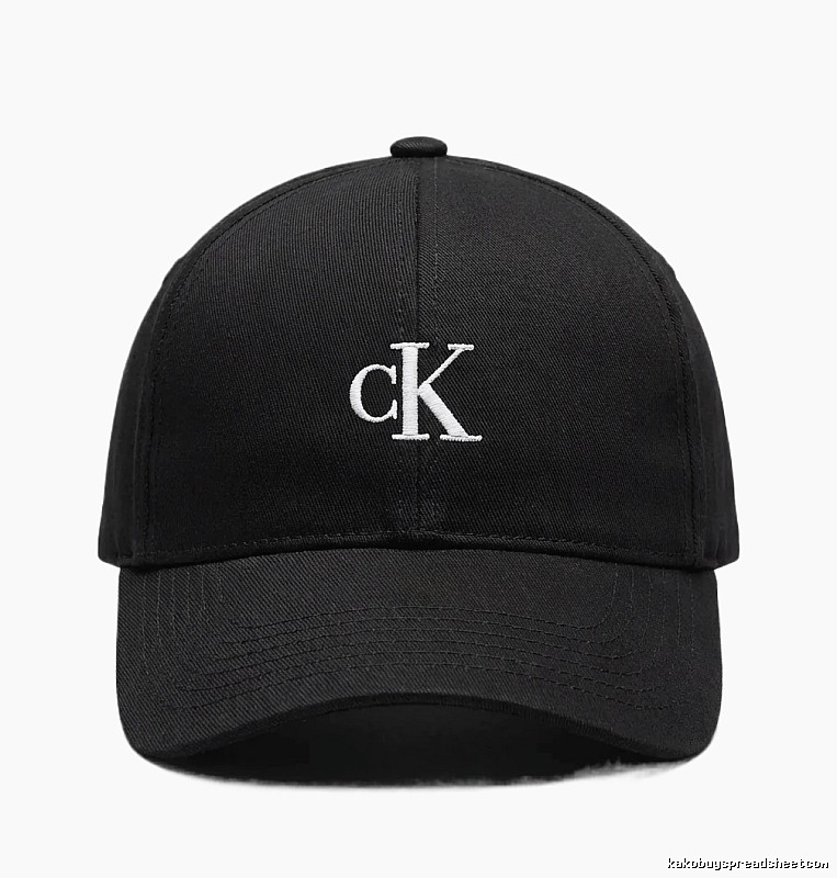 CK minimalist style black baseball cap
