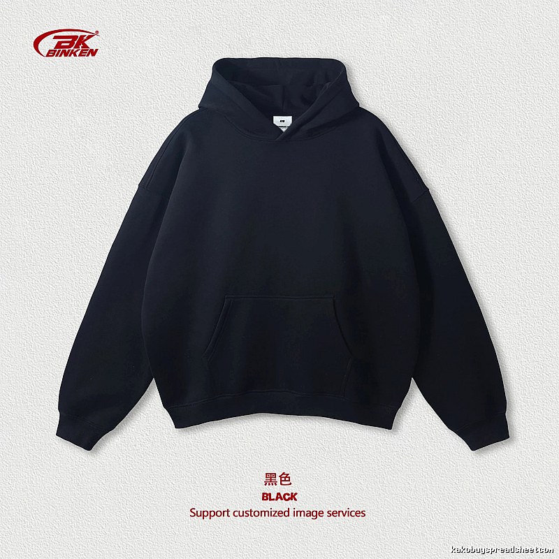 Classic Pullover hoodie Navy Blank Kangaroo for Daily Styling