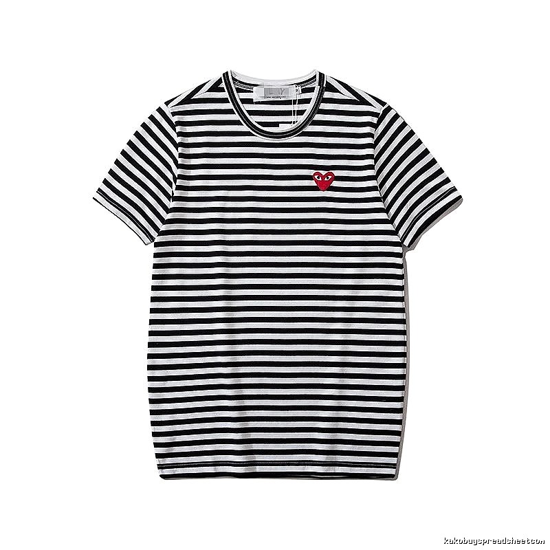 Comme des Garcons PLAY 2021-94 Black Style 2194 Heart Logo T-Shirt Fan Wear