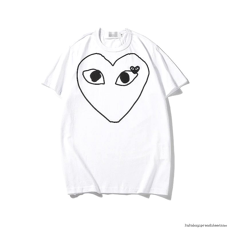 Comme des Garcons PLAY 2023-13 Black Style 2313 Heart Logo T-Shirt Bold Graphic