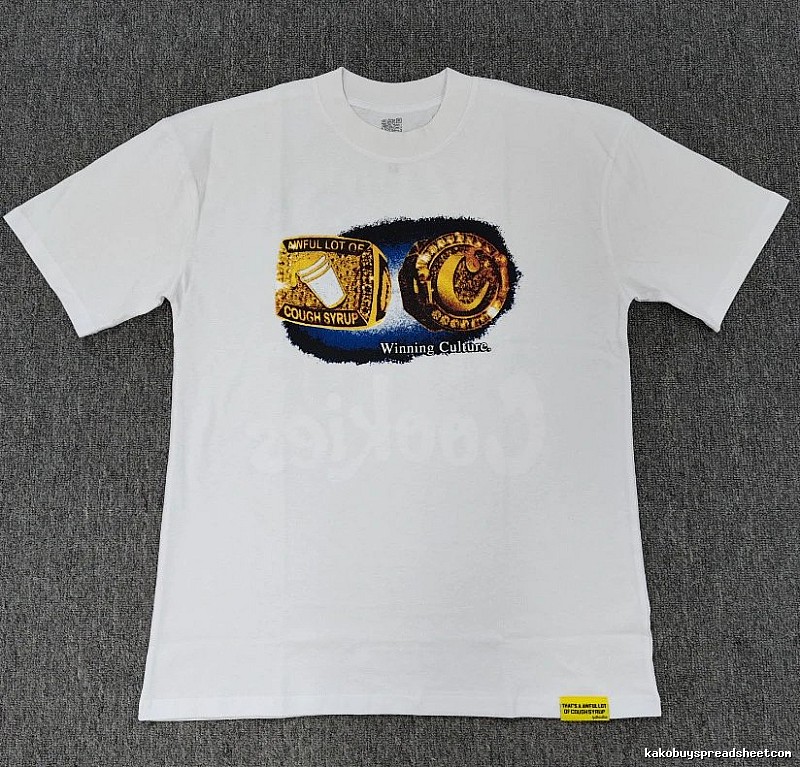 Cookies Championship Ring American Street Style White Short Sleeve T-Shirt